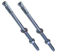 AERZETIX - C54062-2x Boulon Vis d’ancrage filetage long, Goujon à expansion - M12x220mm - en acier zingué - pour béton, pierre