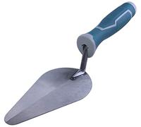 AERZETIX - C54480 - Truelle de stucateur/plâtrier 150x75mm - Outil de maçon - Poignée en caoutchouc/Lame en acier - à bout triangulaire rond