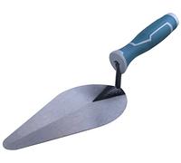 AERZETIX - C54481 - Truelle de stucateur/plâtrier 200x100mm - Outil de maçon - Poignée en caoutchouc/Lame en acier - à bout triangulaire rond