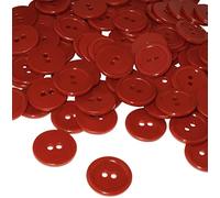 AERZETIX - C56406 - Lot de 50 Boutons de couture ronds Ø20x2.2 mm à 2 trous 32L L32 - couleur rouge - en plastique - diamètre de l'ouverture 2 mm - mercerie/vêtements/mode
