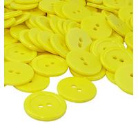 AERZETIX - C56434 - Lot de 50 Boutons de couture ronds Ø20x2.2 mm à 2 trous 32L L32 - couleur jaune - en plastique - diamètre de l'ouverture 2 mm - mercerie/vêtements/mode