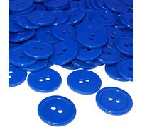 AERZETIX - C56524 - Lot de 50 Boutons de couture ronds Ø20x2.2 mm à 2 trous 32L L32 - couleur bleu saphir - en plastique - diamètre de l'ouverture 2 mm - mercerie/vêtements/mode