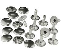 AERZETIX - C56659 - Lot de 10 Rivets tubulaires Ø11 mm pour jeans pantalons - en acier - couleur argent - mercerie couture vêtements artisanat