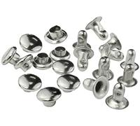 AERZETIX - C56660 - Lot de 10 Rivets tubulaires Ø4.5 mm pour jeans pantalons - en acier - couleur argent - mercerie couture vêtements artisanat