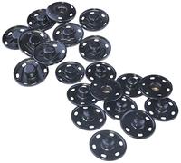 AERZETIX - C56706 - Lot de 10 Boutons pression géant à coudre Ø21 mm de 2 pièces métalliques - couleur noir - sac à main jeans portefeuilles - couture maroquinerie vêtements cuir artisanat