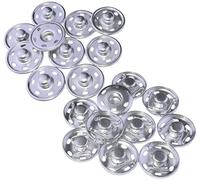 AERZETIX - C56711 - Lot de 10 Boutons pression géant à coudre Ø17 mm de 2 pièces métalliques - couleur argent - sac à main jeans portefeuilles - couture maroquinerie vêtements cuir artisanat