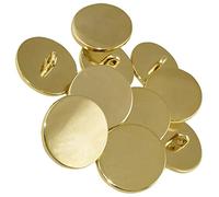 AERZETIX - C56995 - Lot de 10 Boutons plats à queue Ø 20 mm à coudre 32L L32 - couleur doré - en métal - mercerie vêtements couture mode