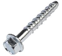 AERZETIX - C57357 - Lot de 10 Vis pour béton à tête hexagonale à embase/collerette Ø7.8x50 mm - fixation directe sans cheville - pour clé à 6 pans 10 mm - en acier - pour rénovation construction
