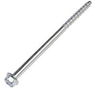 AERZETIX - C57362 - Lot de 10 Vis pour béton à tête hexagonale à embase/collerette Ø7.8x140 mm - fixation directe sans cheville - pour clé à 6 pans 10 mm - en acier - pour rénovation construction