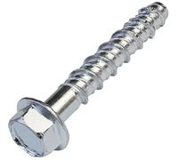 AERZETIX - C57363 - Lot de 10 Vis pour béton à tête hexagonale à embase/collerette Ø10x60 mm - fixation directe sans cheville - pour clé à 6 pans 13 mm - en acier - pour rénovation construction