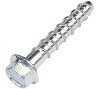 AERZETIX - C57367 - Lot de 5 Vis pour béton à tête hexagonale à embase/collerette Ø12x70 mm - fixation directe sans cheville - pour clé à 6 pans 15 mm - en acier - pour rénovation construction