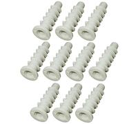 AERZETIX - C57868 - Lot de 10 Chevilles pour béton cellulaire et Carreau de plâtre Ø15x70 mm - en Polyamide - Couleur Blanc