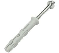 AERZETIX - C57872 - Lot de 20 Chevilles à Frapper Ø6x40 mm à collerette fraisée + Patte à vis à tête fileté M6x50 mm pour écrou M6 - Chevilles à Clou - pour Collier de Tuyau Fixation en béton Brique