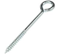 AERZETIX - C57948 - Lot de 10 crochets pitons à visser Ø6x80 mm - vis à oeil autotaraudeuses fermées - en acier - couleur argent