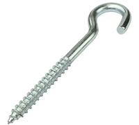 AERZETIX - C57971 - Lot de 25 crochets pitons coudés à visser Ø3x30 mm en forme C - crochet ouvert à vis autotaraudeuse - en acier zingué - couleur argent