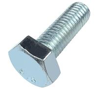AERZETIX: C58092 - Lot de 25 Boulons M10x30 mm à tête hexagonale 6 pans - DIN 933 - dureté, classe de résistance : 8.8 - en acier zingué - vis métaux assemblage