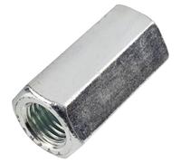 AERZETIX - C58229 - Lot de 2 Écrous de jonction hexagonaux allongés M20x60 mm - écrou de rallonge prolongateur à filetage métrique - en acier zingué