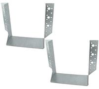 AERZETIX - C58641 - Lot de 2 Sabots de charpente à ailes extérieures 160x170x75x2 mm - sabot de solive à 52 trous - en acier zingué Z275