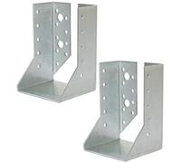 AERZETIX - C58658 - Lot de 2 Sabots de charpente à ailes intérieures 80x120x75x2 mm - sabot de solive à 32 trous - en acier zingué Z275