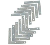 AERZETIX - C58814 - Lot de 10 Équerres d'assemblage et fixation plates 75x75x12x2 mm - équerre de cadre - charpente bois porte fenêtre - en acier zingué