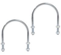 AERZETIX - C59050 - Lot de 2 Boulons en forme "U" pour tuyau 2 1/2" et 4 écrous M8x108 mm - pour tuyauterie à diamètre 2 1/2" ~76 mm - DIN3570 - en acier zingué - couleur argent