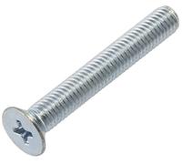 AERZETIX - C59680 - Lot de 100 vis à métaux M5x35 mm à tête fraisée PH2 - DIN 965 - en acier au carbone - dureté 4.8 - finition zingué - pour fixation vis tournevis assemblage