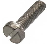 AERZETIX - C59973 - Lot de 50 Vis à métaux à tête cylindrique M3x10 mm à empreinte S fendue - boulon d'assemblage - DIN 84 - en acier inoxydable A2 - couleur argent - tournevis visseuse serrage