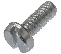 AERZETIX - C60090 - Lot de 20 Vis à métaux à tête cylindrique M2x5 mm à empreinte fendue S - boulon d'assemblage - DIN 84 - dureté 4.8 - en acier zingué - couleur argent
