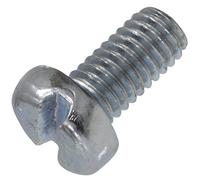 AERZETIX - C60117 - Lot de 50 Vis à métaux à tête cylindrique M3x6 mm à empreinte fendue S - boulon d'assemblage - DIN 84 - dureté 4.8 - en acier zingué - couleur argent