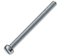 AERZETIX - C60144 - Lot de 10 Vis à métaux à tête cylindrique M3.5x40 mm à empreinte fendue S - boulon d'assemblage - DIN 84 - dureté 4.8 - en acier zingué - couleur argent