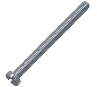 AERZETIX - C60166 - Lot de 20 Vis à métaux à tête cylindrique M4x45 mm à empreinte fendue S - boulon d'assemblage - DIN 84 - dureté 4.8 - en acier zingué - couleur argent