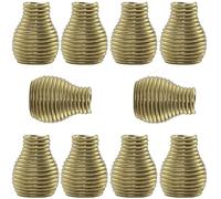AERZETIX - C60507 - Lot de 10 Embouts bouts de cordon de vêtement 4.5x7x15 mm - pour corde cordon lacet ficelle - pour manteau anoraks sac loisir créatif couture mercerie - couleur doré