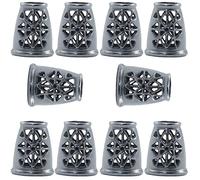 AERZETIX - C60511 - Lot de 10 Embouts bouts de cordon de vêtement 5x8x13 mm - pour corde lacets ficelle manteau anoraks sac loisir créatif couture mercerie - en métal - couleur graphite