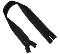 AERZETIX - C61004 - Lot de 10 Fermetures éclair invisibles 35 cm non-séparables - fermeture à glissière crémaillère - couleur noir - maroquinerie jean pantalon robe jupe couture vêtement