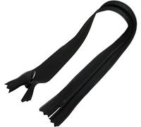 AERZETIX - C61120 - Lot de 10 Fermetures éclair invisibles 40 cm non-séparables - fermeture à glissière crémaillère - couleur noir - maroquinerie jean pantalon robe jupe couture vêtement