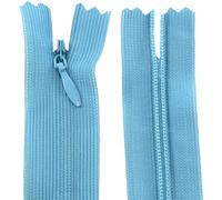AERZETIX - C61859 - Lot de 10 Fermetures éclair invisibles 60 cm non-séparables - fermeture à glissière crémaillère - couleur bleu marine - maroquinerie jean pantalon robe jupe couture vêtement
