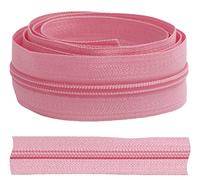 AERZETIX - C62504 - Cremallera espiral 1m N°3 sin cursor - color: rosa caramelo - en nylon - cierre de cremallera funda de protección prenda cojín falda vestido marroquinería jeans decoración