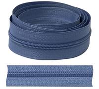 AERZETIX - C62635 - Fermeture éclair/à glissière spirale 1 mètre N°5 sans curseur - couleur: bleu français - en nylon - pour housse de protection vêtement coussin jupe robe jeans gilet