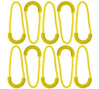 AERZETIX - C62963 - Lot de 10 Cordons/tirettes décoratifs à embout en plastique pour curseur de fermeture éclair à glissière - pour valise anorak blouson sac à dos sport - couleur jaune