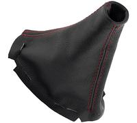AERZETIX - C62984 - Soufflet de levier de vitesse en cuir véritable - compatible avec Citroen C3 Picasso de 2009 à 2017 - couleur : noir avec surpiqûres rouges - pour boîte de vitesse manuelle