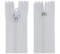 AERZETIX - C63533 - Lot de 10 Fermetures éclair à glissière spirale N°3 non séparable 65 cm en nylon - curseur autobloquant en métal - couleur blanc - vêtement couture pantalon mercerie