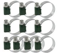 AERZETIX - C63674 - Lot de 10 Colliers de Serrage à Crémaillère à Vis Tangente Renforcé 8-12 mm - Largeur 9 mm - en Acier Zingué - Couleur Argent