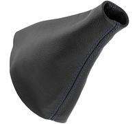 AERZETIX - C63786 - Soufflet de levier de vitesse en cuir véritable - compatible avec Renault Clio III de 2005 à 2012 - noir avec surpiqûres bleues - pour boîte de vitesse manuelle