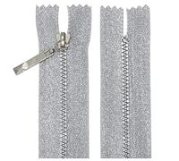 AERZETIX - C63862 - Lot de 10 Fermetures éclair à dents en plastique injecté N°3 18 cm non séparables - curseur en métal - couleur argent - glissière vêtement couture mercerie veste