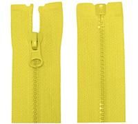 AERZETIX - C63887 - Lot de 10 Fermetures éclair injectées N°3 75 cm séparables - tirette déco - curseur en métal - couleur jaune - maille glissière vêtement couture mercerie veste