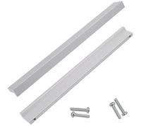 AERZETIX - C64313 - Lot de 2 poignées de meuble entraxe 192 mm - porte armoire placard tiroir aménagement décoration intérieur cuisine salon assemblage - en aluminium - couleur argent mat