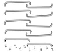 AERZETIX - C64321 - Lot de 10 poignées de meuble entraxe 128 mm - porte armoire placard tiroir aménagement décoration intérieur cuisine salon assemblage - en aluminium - finition: argent mat