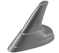 AERZETIX - C64471 - Antenne fictive décorative Requin 115x60x75 mm autoadhésive - Tuning carrosserie Voiture aileron Toit extérieur décoration - en Plastique - Couleur Gris