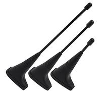 AERZETIX - C64478 - Lot de 3 antenne fictive décorative 175/132/91 mm autoadhésive - Tuning carrosserie Voiture aileron Toit extérieur décoration - en Plastique - Couleur Noir