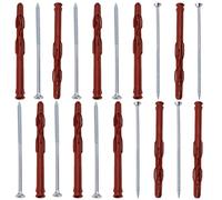 AERZETIX - C65007 - Lot de 10 Chevilles 10x140 mm pour Briques Creuses/béton cellulaire + 10 vis Ø6x140 à tête fraisée - en Nylon/métal - monomur Outil Fixation matériaux Creux travaux perçage